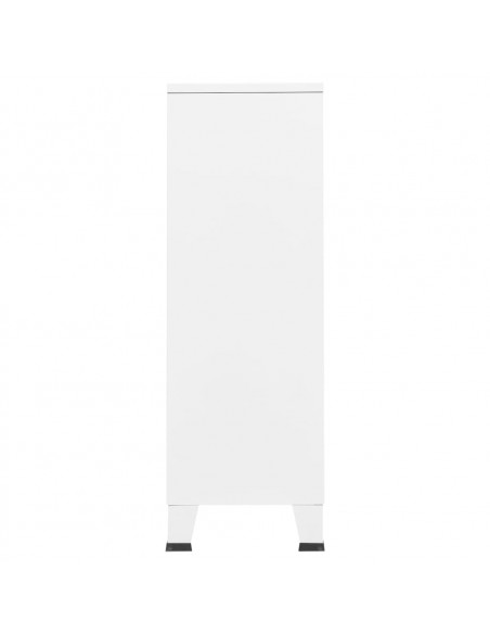 Armadio Industriale Bianco 67x35x107 cm in Acciaio