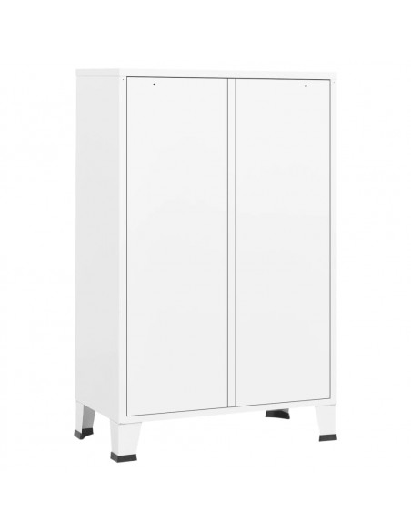 Armadio Industriale Bianco 67x35x107 cm in Acciaio