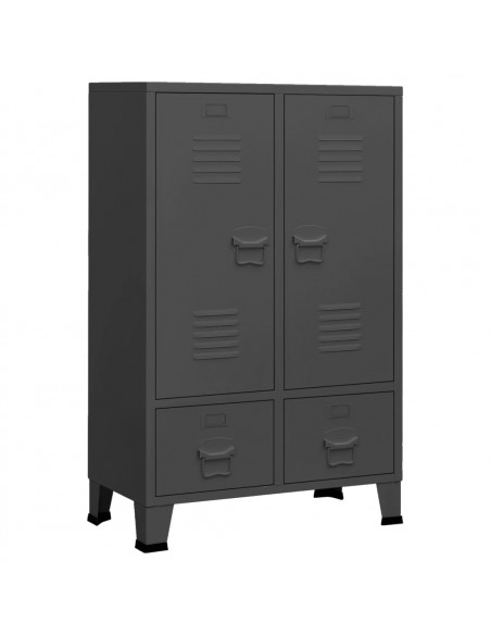 Armadio Industriale Antracite 67x35x107 cm in Acciaio