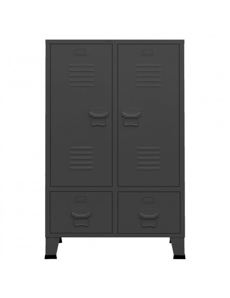 Armadio Industriale Antracite 67x35x107 cm in Acciaio