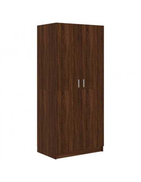 Armadio Rovere Marrone 80x52x180 cm in Legno Multistrato