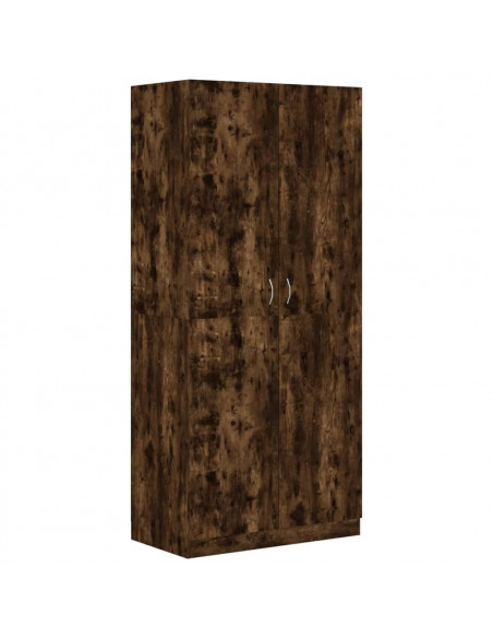 Armadio Rovere Fumo 90x52x200 cm in Legno Multistrato
