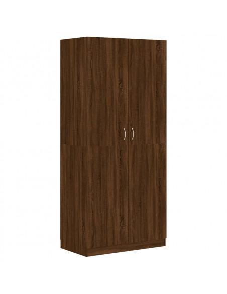 Armadio Rovere Marrone 90x52x200 cm in Legno Multistrato