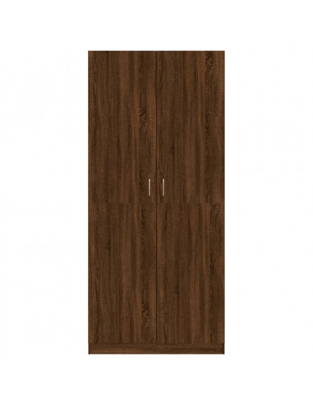 Armadio Rovere Marrone 90x52x200 cm in Legno Multistrato