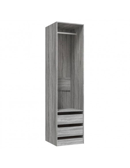 Armadio con Cassetti Grigio Sonoma 50x50x200 Legno Multistrato
