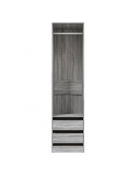 Armadio con Cassetti Grigio Sonoma 50x50x200 Legno Multistrato