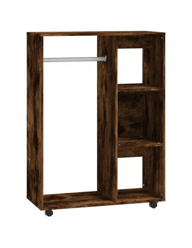 Armadio Rovere Fumo 80x40x110 cm in Legno Multistrato