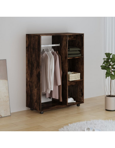 Armadio Rovere Fumo 80x40x110 cm in Legno Multistrato
