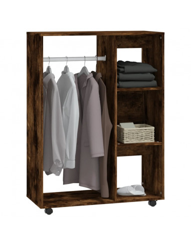 Armadio Rovere Fumo 80x40x110 cm in Legno Multistrato