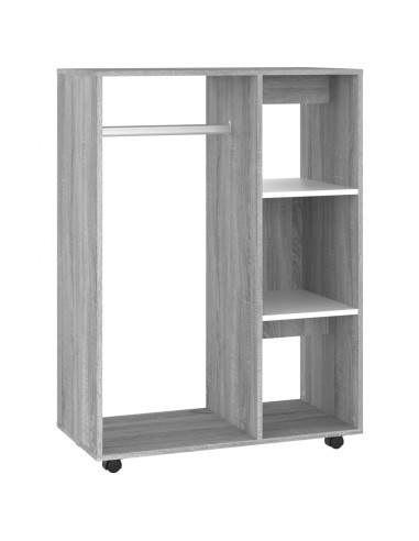 Armadio Grigio Sonoma 80x40x110 cm in Legno Multistrato