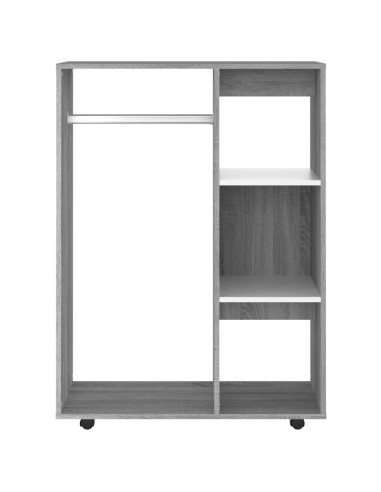 Armadio Grigio Sonoma 80x40x110 cm in Legno Multistrato