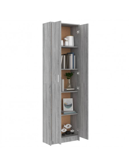Armadio Corridoio Grigio Sonoma 55x25x189 cm Legno Multistrato