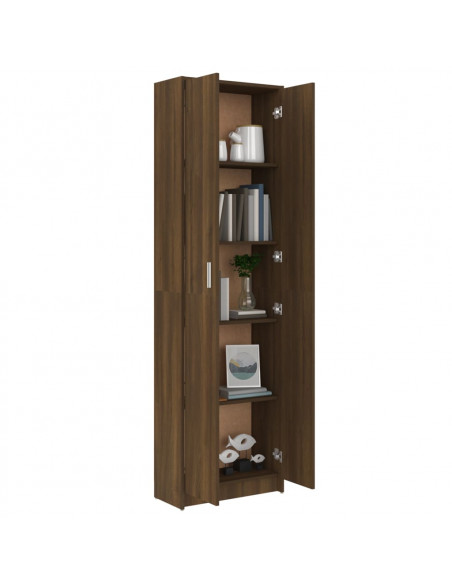 Armadio Corridoio Rovere Marrone 55x25x189 cm Legno Multistrato