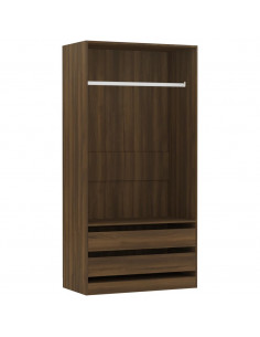 Armadio Rovere Marrone 100x50x200 cm in Legno Multistrato 2