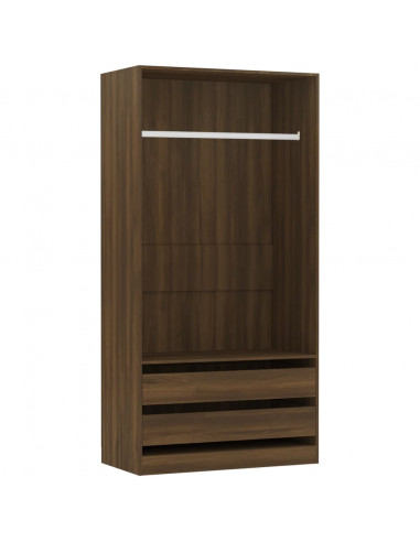 Armadio Rovere Marrone 100x50x200 cm in Legno Multistrato