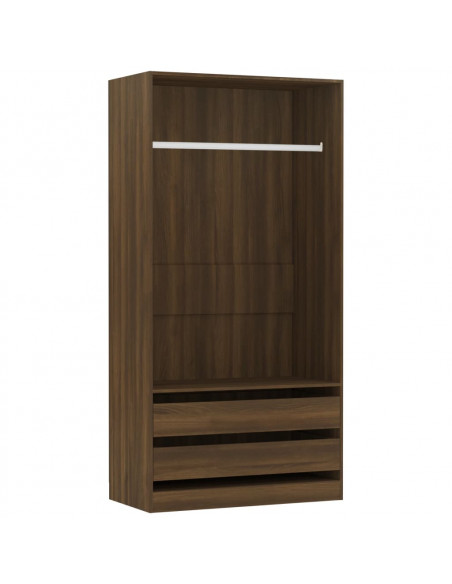 Armadio Rovere Marrone 100x50x200 cm in Legno Multistrato