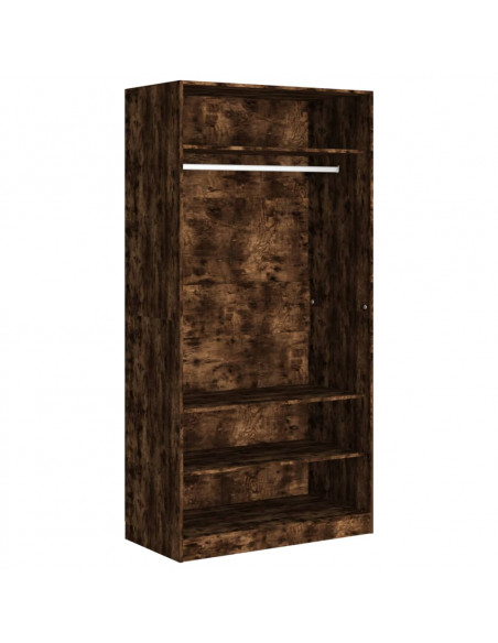 Armadio Rovere Fumo 100x50x200 cm in Legno Multistrato