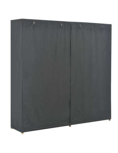 Armadio Grigio 173x40x170 cm in Tessuto