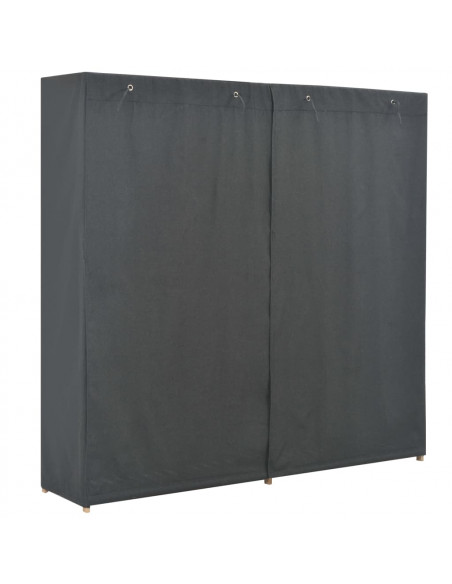 Armadio Grigio 173x40x170 cm in Tessuto