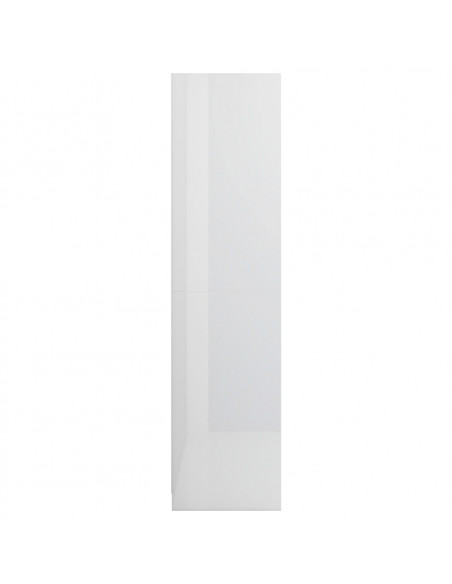 Armadio Bianco Lucido 100x50x200 cm in Legno Multistrato