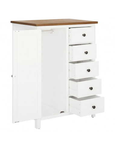 Guardaroba 76x52x105 cm in Legno Massello di Rovere