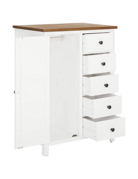 Guardaroba 76x52x105 cm in Legno Massello di Rovere