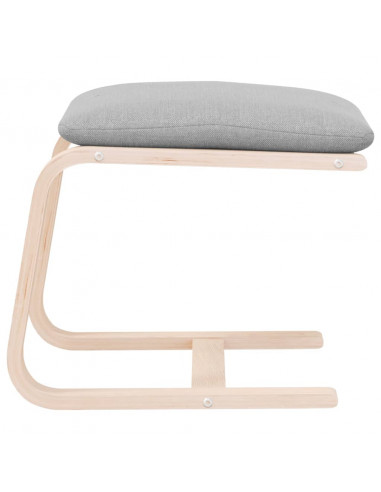 Poggiapiedi Grigio Chiaro 51x41x40 cm in Tessuto