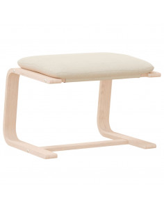 Poggiapiedi Crema 51x41x40 cm in Tessuto 2