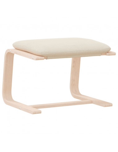 Poggiapiedi Crema 51x41x40 cm in Tessuto