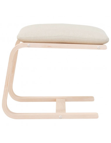 Poggiapiedi Crema 51x41x40 cm in Tessuto