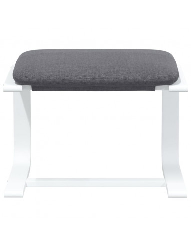 Poggiapiedi Grigio Chiaro 51x41x40 cm in Tessuto