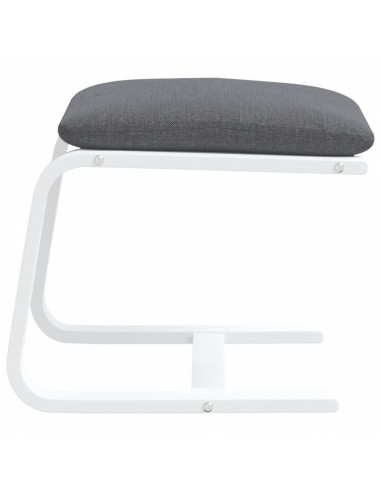 Poggiapiedi Grigio Chiaro 51x41x40 cm in Tessuto