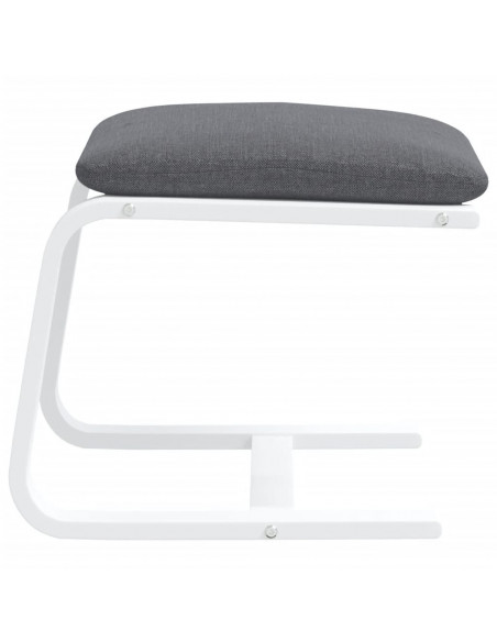 Poggiapiedi Grigio Chiaro 51x41x40 cm in Tessuto