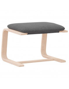 Poggiapiedi Grigio Chiaro 51x41x40 cm in Tessuto 2