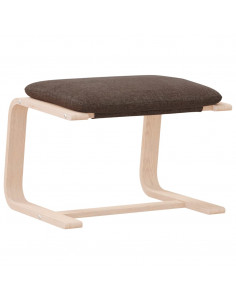 Poggiapiedi Marrone Scuro 51x41x40 cm in Tessuto 2