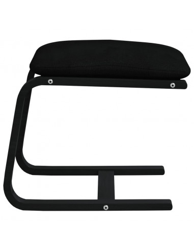 Poggiapiedi Nero 51x41x40 cm in Tessuto