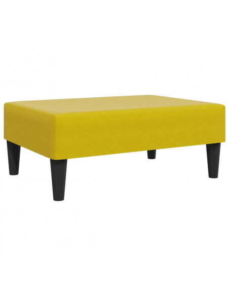 Poggiapiedi Giallo 77x55x31 cm in Velluto