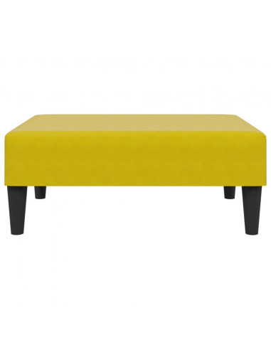 Poggiapiedi Giallo 77x55x31 cm in Velluto