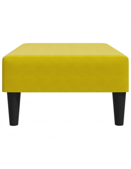Poggiapiedi Giallo 77x55x31 cm in Velluto