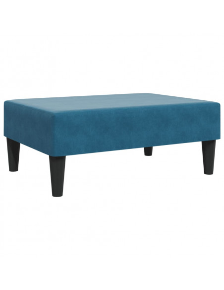 Poggiapiedi Blu 77x55x31 cm in Velluto