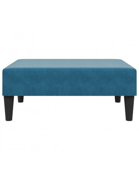 Poggiapiedi Blu 77x55x31 cm in Velluto