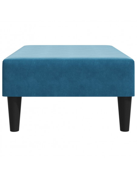 Poggiapiedi Blu 77x55x31 cm in Velluto