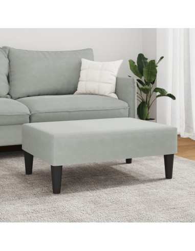 Poggiapiedi Grigio Chiaro 77x55x31 cm in Velluto