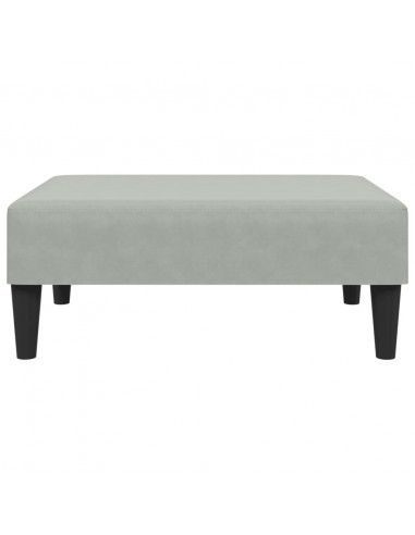 Poggiapiedi Grigio Chiaro 77x55x31 cm in Velluto