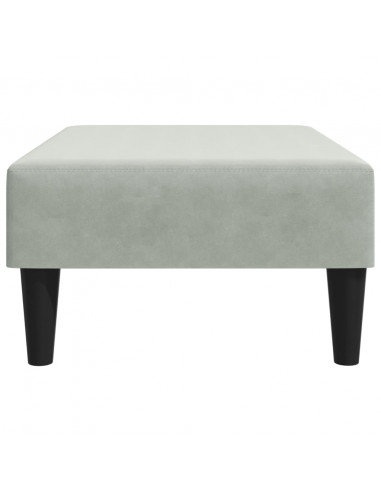 Poggiapiedi Grigio Chiaro 77x55x31 cm in Velluto