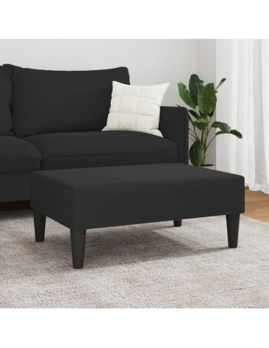 Poggiapiedi Nero 77x55x31 cm in Velluto
