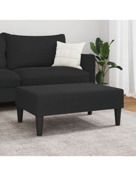 Poggiapiedi Nero 77x55x31 cm in Velluto