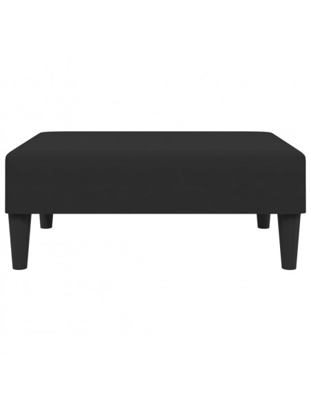 Poggiapiedi Nero 77x55x31 cm in Velluto