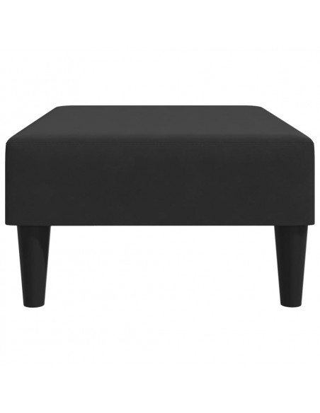 Poggiapiedi Nero 77x55x31 cm in Velluto