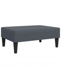Poggiapiedi Grigio Scuro 77x55x31 cm in Velluto 2